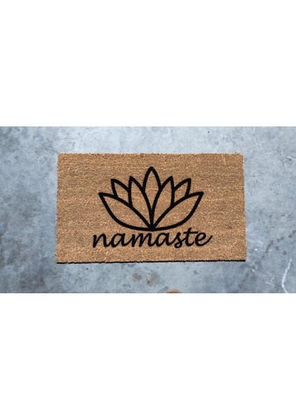 Namaste Lotus 70X40 cm Kapı Önü Koko Kıl Paspas