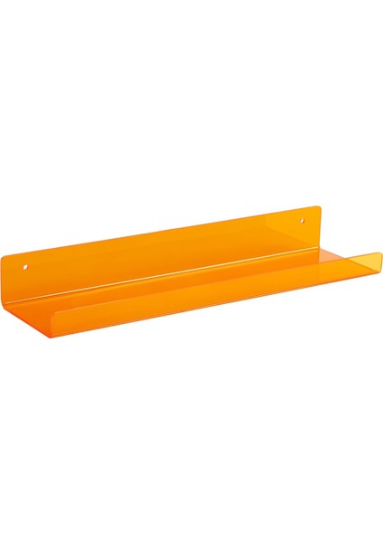 Transparan Turuncu Duvar Raf (50 cm x 10 cm )