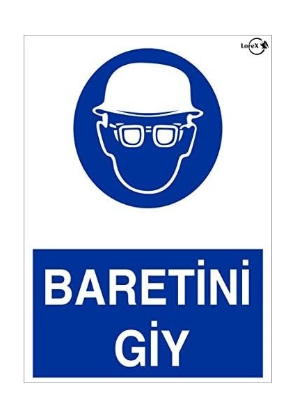LR-IS230 Baretini Giy Uyarı İkaz Levhası