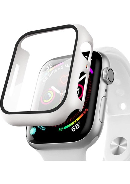 Apple Watch Series 9 45MM Kılıf Matte Premium Slim Watchband Beyaz