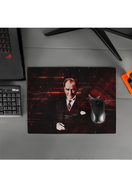 Mustafa Kemal Atatürk Tasarımlı 40X30 Mousepad - Mouse Pad - Fare Altlığı