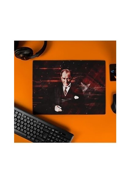 Mustafa Kemal Atatürk Tasarımlı 40X30 Mousepad - Mouse Pad - Fare Altlığı