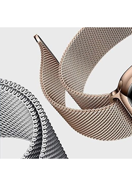 Apple Watch 3 38MM Için Kordon Luxe Metal Twist Gümüş [watch Series 3 38MM ile Uyumlu Kordon - Gümüş]