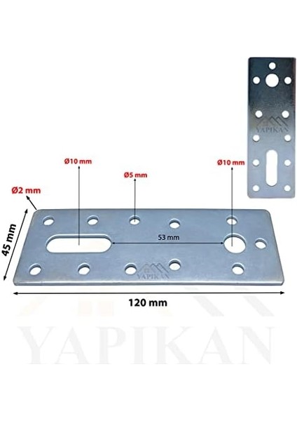 4 Adet Düz Birleştirme Demiri 2X40X120MM - Düz Metal Montaj Tamir Plakası - Mobilya, Dolap, Raf, Masa, Sandalye, Kitaplık, Ahşap Kenar Köşe Bağlantı Sabitleme Aparatı - Düz Gönye Köşebent modelleri