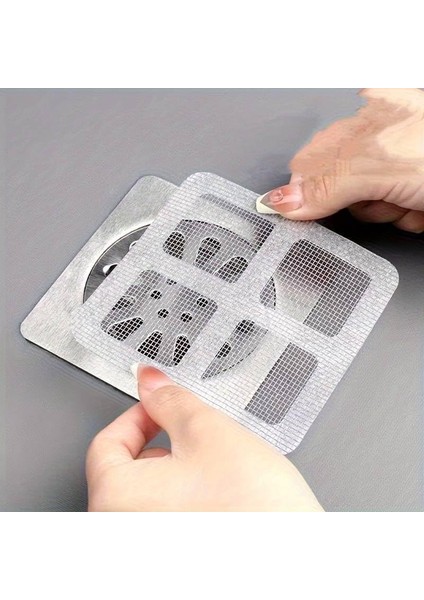 Gider Süzgeci Banyo Duş Tuvalet,böcek ve Haşere Engelleyici, Saç Küvet Drenajı Kapağı, 10 Adet, 10X10 Cm, Yapışkanlı