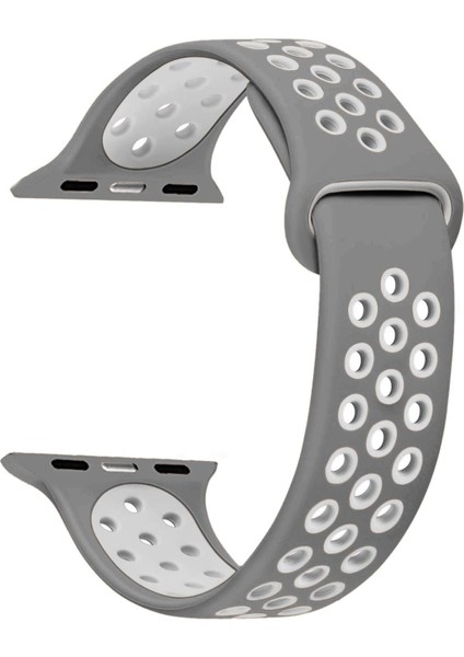 Apple Watch Series 2 42MM Için Kordon Rainbow Band Gri