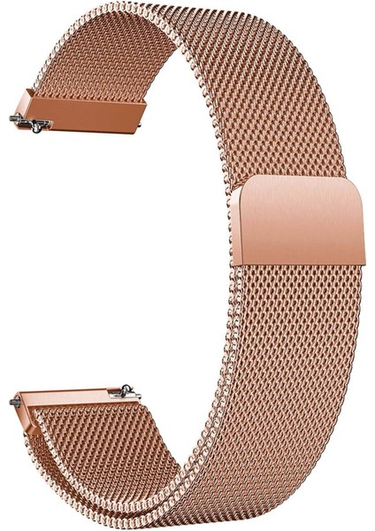 Samsung Galaxy Watch 3 41MM Milanese Loop Için Kordon Rose Gold [galaxy Watch 3 41MM ile Uyumlu Kordon - Kayış - Rose Gold]