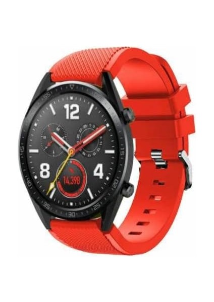 Kordon Kayış Silikon Tırtıklı Kırmızı Watch Gt2 Pro Gt 2e Gt 42MM Gt 46MM Gt2 46MM Watch 2 Honor Watch 2 42MM Watch Se Watch Gs Pro Magic Watch2 46MM Magicwatch 1 Watch Dream ile Uyumlu Ürün