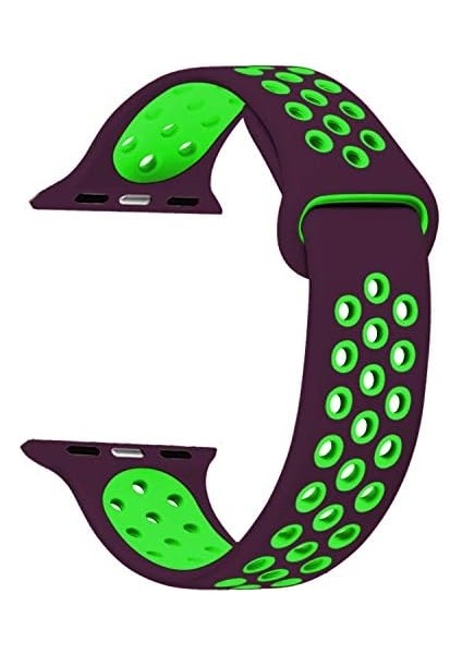 Apple Watch Series 5 40MM Için Kordon Rainbow Band Mor Yeşil [watch Series 5 40MM ile Uyumlu Kordon - Mor Yeşil] modelleri