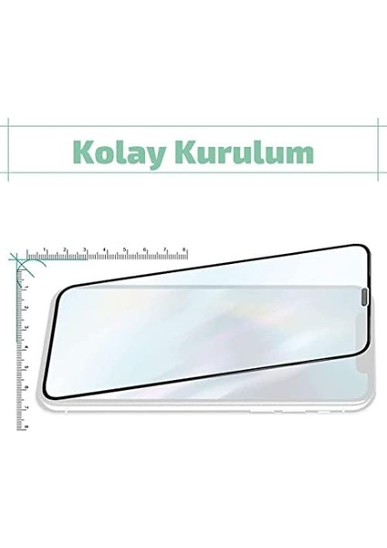 iPhone 12 Pro Max İçin 10D Cam Ekran Koruyucu Tam Kaplayan Kırılmaz Cam Full Cover Glas Black