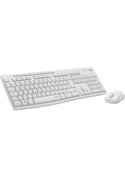 MK295 Sessiz Kablosuz Türkçe Klavye Mouse Seti Beyaz