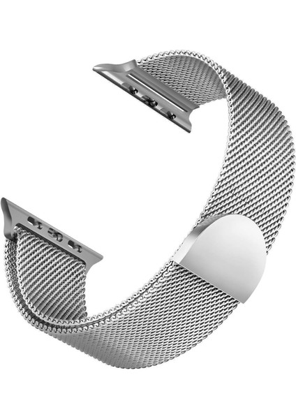 Apple Watch Se 44MM Için Kordon Luxe Metal Twist Gümüş [watch Se 44MM ile Uyumlu Kordon - Gümüş]