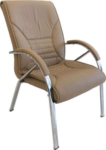 Ofis Tuana Misafir/bekleme Koltuğu Deri Sütlü Kahve