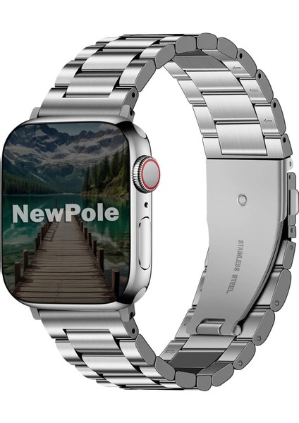 Watch 46MM 45MM 44MM 42MM 49MM Uyumlu Kordon Stal Baklalı Çelik Kordon Rahatsız Etmeyen Apple Watch Ultra 2/1 10 9 8 Se 7 6 5 4 3 2 1 Uyumlu Kordon