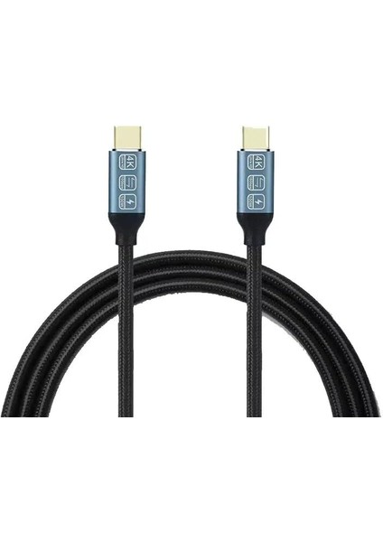 Type-C To Type-C Kablo Data ve Şarj Kablosu 20GBPS 100 Watt Akıllı Chip iPhone 15 Serisi Uyumlu Galaxy S23 Uyumlu Data ve Şarj Kablo ZR395 (0.5 Metre Type-C Kablo)