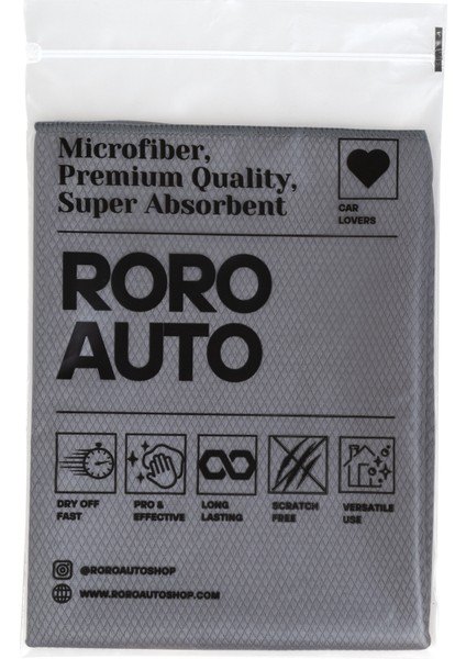 Olimpos Mikrofiber Oto Cam Bezi 50x70 Gri