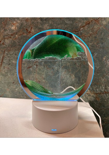 Işıklı Kum Saati - Kum Dağı Akış Tablosu Büyük Boy Renk Değiştiren - Yeşil fiyatları