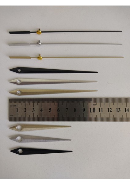 Saat Mekanizması,quartz Akar Sessiz Duvar Saati Mekanizması 16 mm ve Seti (Akrep,yelkovan,saniye)