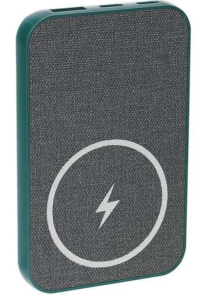P50 5000MAH Prm PD22.5W+QC3.0 Magsafe 15W Kablosuz Standlı Yeşil Taşınabilir Pil Şarj Cihazı Powerbank