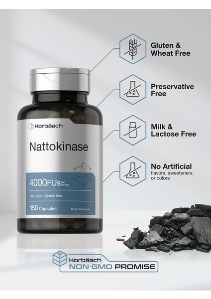Horbäach Nattokinase 4000 Fu | 150 Capsules