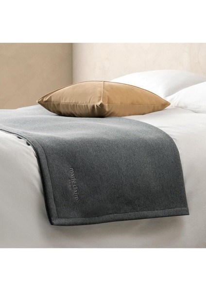 Claire Daniel Çift Kişilik Battaniye 200X220 Antrasit Melanj