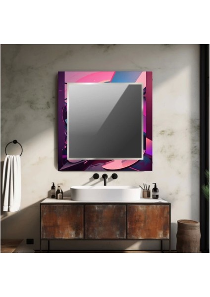 Dekorarif Desenli Kare Duvar Aynası 26