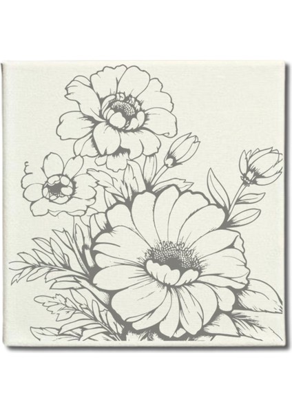 TATİL-KARNE HEDİYESİ 2'li Tuval Boyama Seti 20X20 cm Uv Baskı 6 Akrilik Boya 1 FIRÇA-MODEL-298