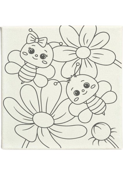 TATİL-KARNE HEDİYESİ 2'li Tuval Boyama Seti 20X20 cm Uv Baskı 6 Akrilik Boya 1 FIRÇA-MODEL-265 fiyatları