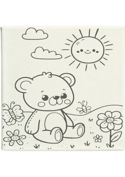 Okul Etkinliği-2'li Tuval Boyama Seti. 20X20 cm Uv Baskı 6 Akrilik Boya 1 FIRÇA-MODEL-343 fiyatları