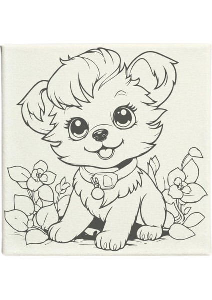 Okul Etkinliği-2'li Tuval Boyama Seti. 20X20 cm Uv Baskı 6 Akrilik Boya 1 FIRÇA-MODEL-251 modelleri