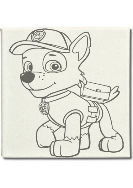 Okul Etkinliği-2'li Tuval Boyama Seti. 20X20 cm Uv Baskı 6 Akrilik Boya 1 FIRÇA-MODEL-397 modelleri