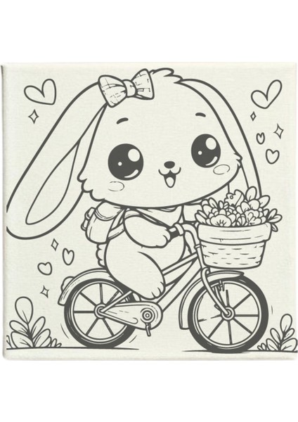 Okul Etkinliği-2'li Tuval Boyama Seti. 20X20 cm Uv Baskı 6 Akrilik Boya 1 FIRÇA-MODEL-315 modelleri