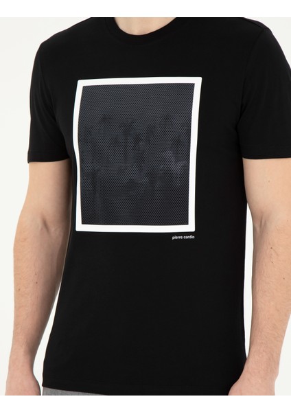 Erkek Siyah Slim Fit Tişört 50284307-VR046