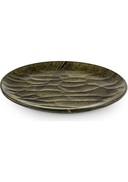 Hibrit Ahşap Rölyefli Servis Tabak 6 Adet 21 Cm Çam Desenli