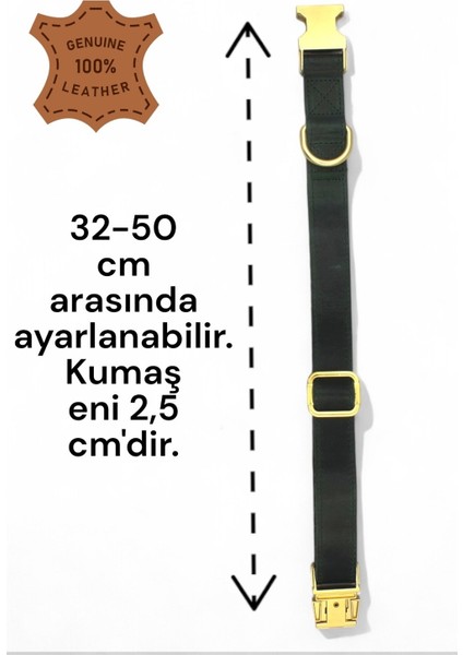 Hakiki Deri Köpek Boyun Tasması, Kişiye Özel Künyeli
