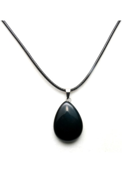 Oval Siyah Kolye
