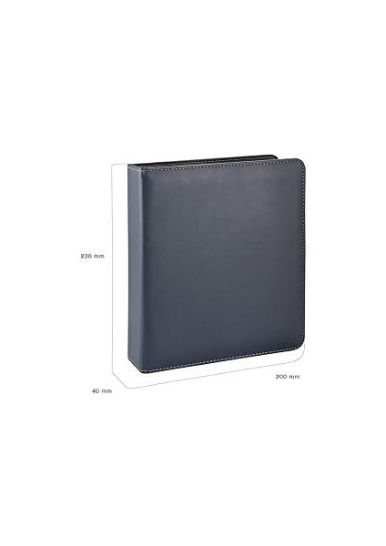 A533L A5 Suni Deri Sırt 4 cm 4 Halkalı Elite Klasör, Lacivert, A5 fiyatları