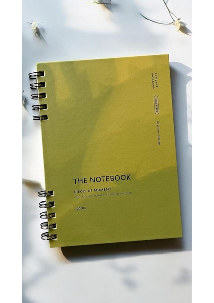 Tanıtım Spiralli 80 Yaprak Çizgili A5 Defter, Not Defteri, Okul Defteri, 4 Farklı Renk Seçeneği (03 Olive Green)