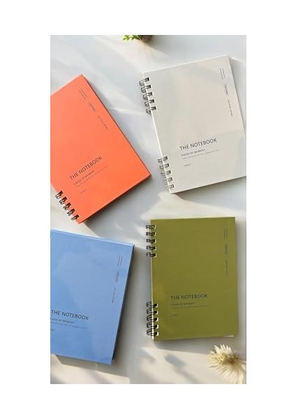 Tanıtım Spiralli 80 Yaprak Çizgili A5 Defter, Not Defteri, Okul Defteri, 4 Farklı Renk Seçeneği (03 Olive Green)