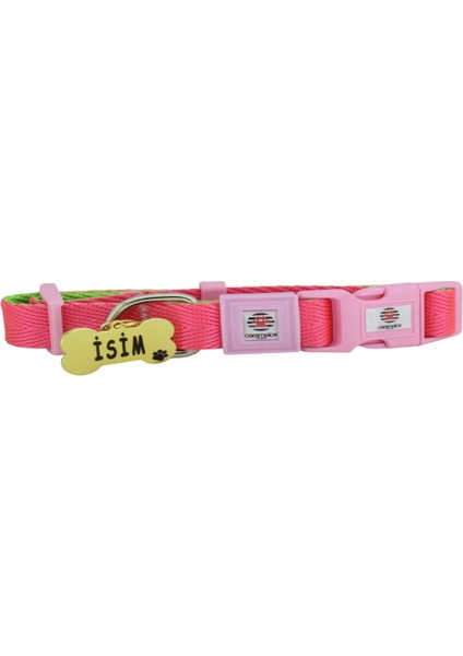 Isimlikl, Yavru ve Küçük Irk Köpek Tasması, 2 Cm, Paslanmaz, Kararmaz Çelik Künyeli, Kişiye Özel modelleri