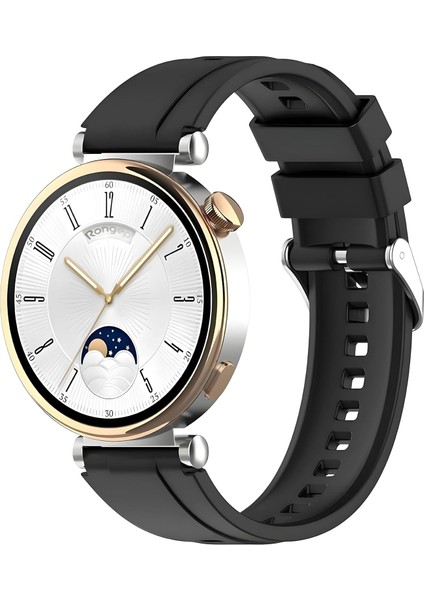 18MM Akıllı Saat Modelleri Için Huawei Watch Gt5 41MM/GT4 41MM Ile Uyumlu Yüzeyi Şerit Görünümlü Bileği Rahatsız Etmeyen Rahat ve Yumuşak Premium Kalite Silikon Kordon Kayış