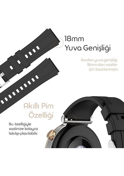 18MM Akıllı Saat Modelleri Için Huawei Watch Gt5 41MM/GT4 41MM Ile Uyumlu Yüzeyi Şerit Görünümlü Bileği Rahatsız Etmeyen Rahat ve Yumuşak Premium Kalite Silikon Kordon Kayış fiyatları