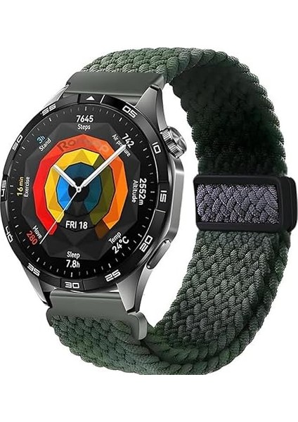 Örgü Solo Loop 22MM Kumaş Kordon Huawei ile Uyumlu Watch Gt5/gt5 Pro/gt4/watch 4 Pro/gt3/gt3 Pro/gt2/gt2 Pro 46MM Için Manyetik Tokalı Terlemeye Karşı Elastik Kayış fiyatları