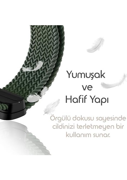 Örgü Solo Loop 22MM Kumaş Kordon Huawei ile Uyumlu Watch Gt5/gt5 Pro/gt4/watch 4 Pro/gt3/gt3 Pro/gt2/gt2 Pro 46MM Için Manyetik Tokalı Terlemeye Karşı Elastik Kayış modelleri