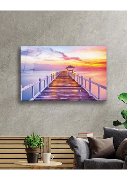- Gün Batımı Deniz Iskele Cam Tablo fiyatları