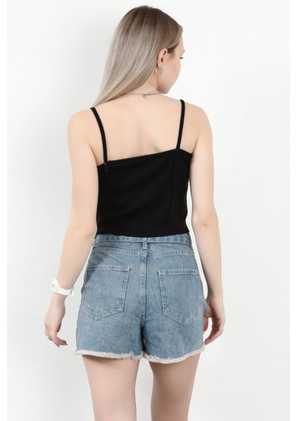 Kadın Askılı Dantel Detaylı Bluz Siyah - MS0000569 modelleri