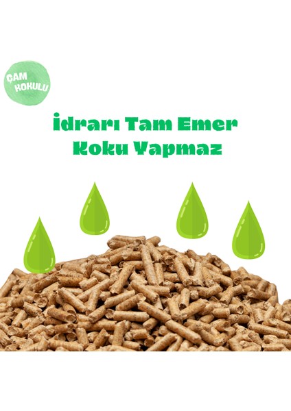 Kedi Kumu Organik Çam Peleti Kokulu Tozsuz 15lt ( 7.5 Kg ) modelleri