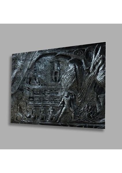 - Fütüristik Şövalye-Savaşçı Cam Tablo