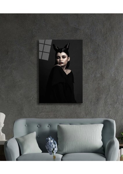- Kadınlar Boynuzlu Cadı Cam Tablo fiyatları
