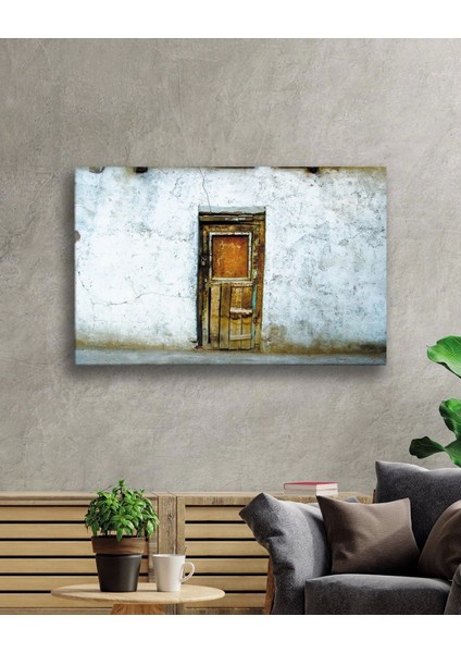 - Eski Ahşap Kapı Cam Tablo